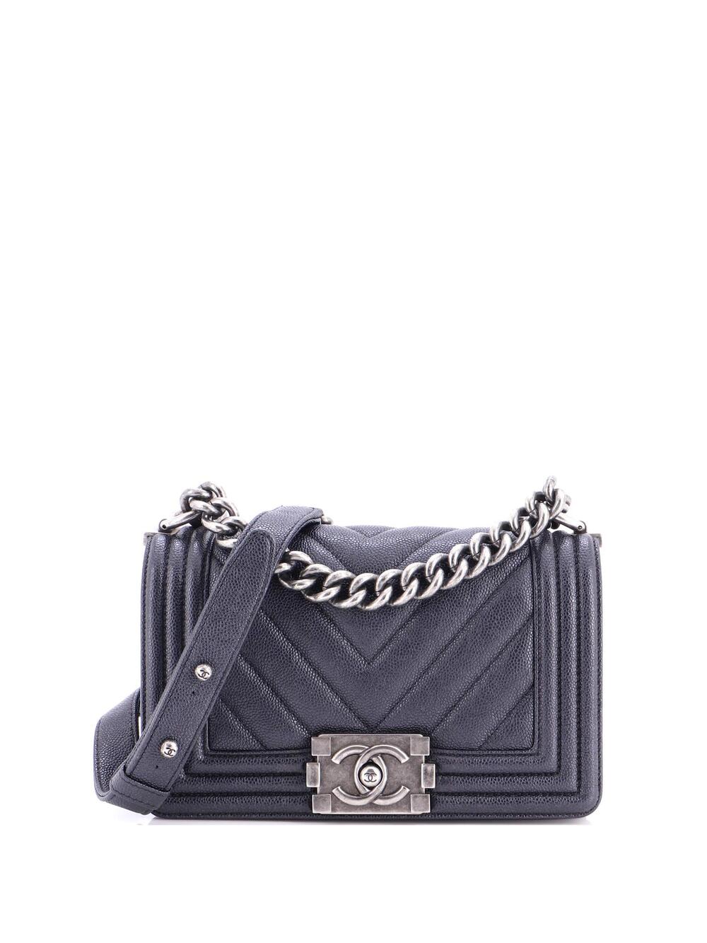 Chanel Boy Flap Bag Chevron Caviar #287614C42B
